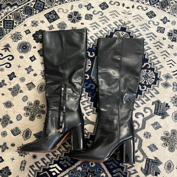 COACH black heel boots size 6 women's - Picture 2 of 5